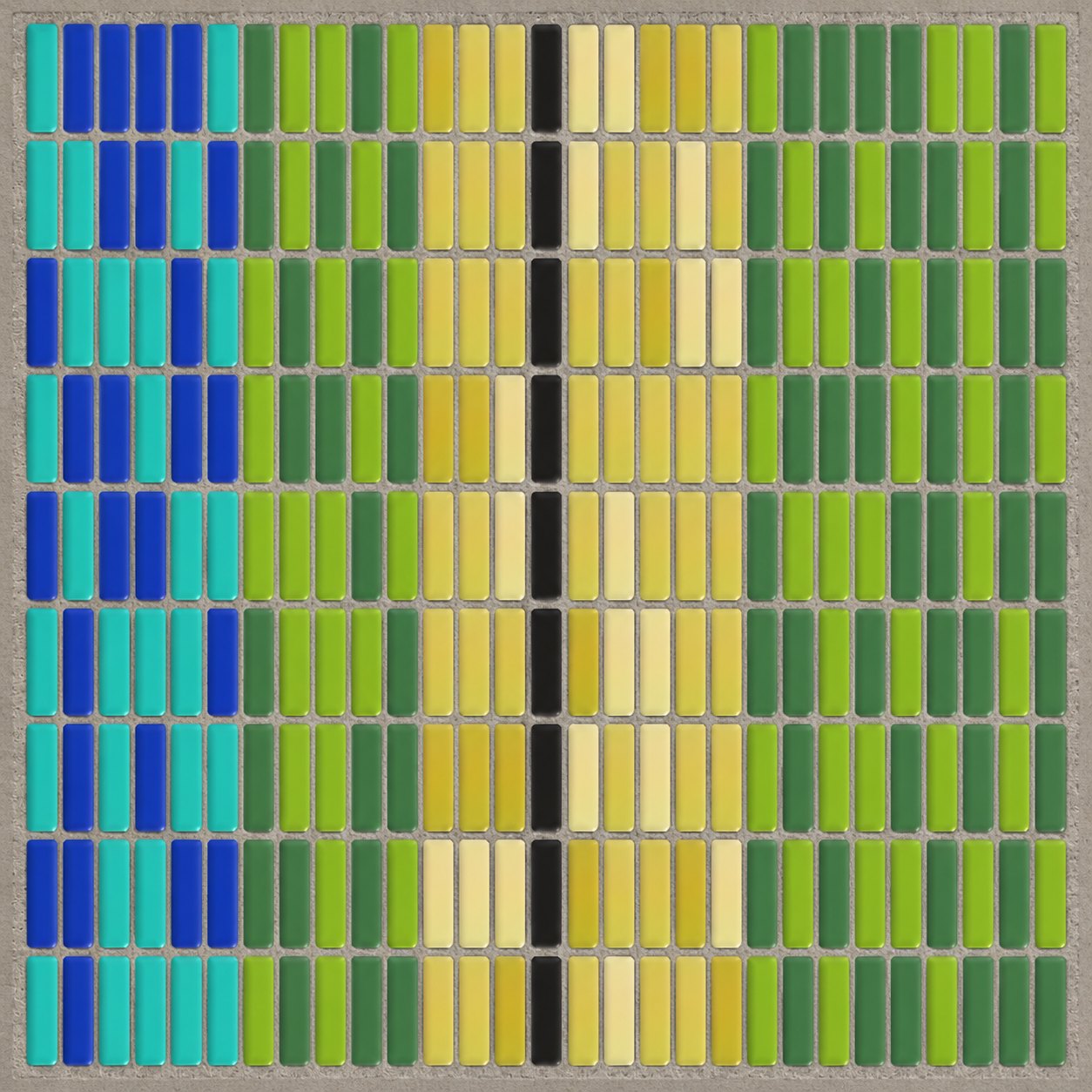 Abstract with Stix: AI rendered image of completed mosaic