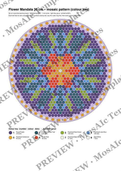Flower Mandala 30 cm guide page 1 preview