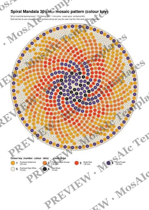 Spiral Mandala 30 cm guide page 1 preview