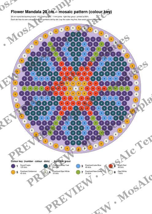 Flower Mandala 20 cm guide page 1 preview