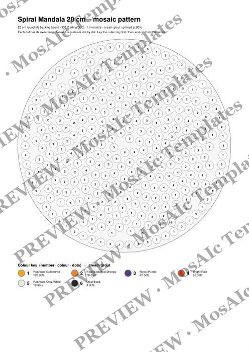 Spiral Mandala 20 cm guide page 2 preview