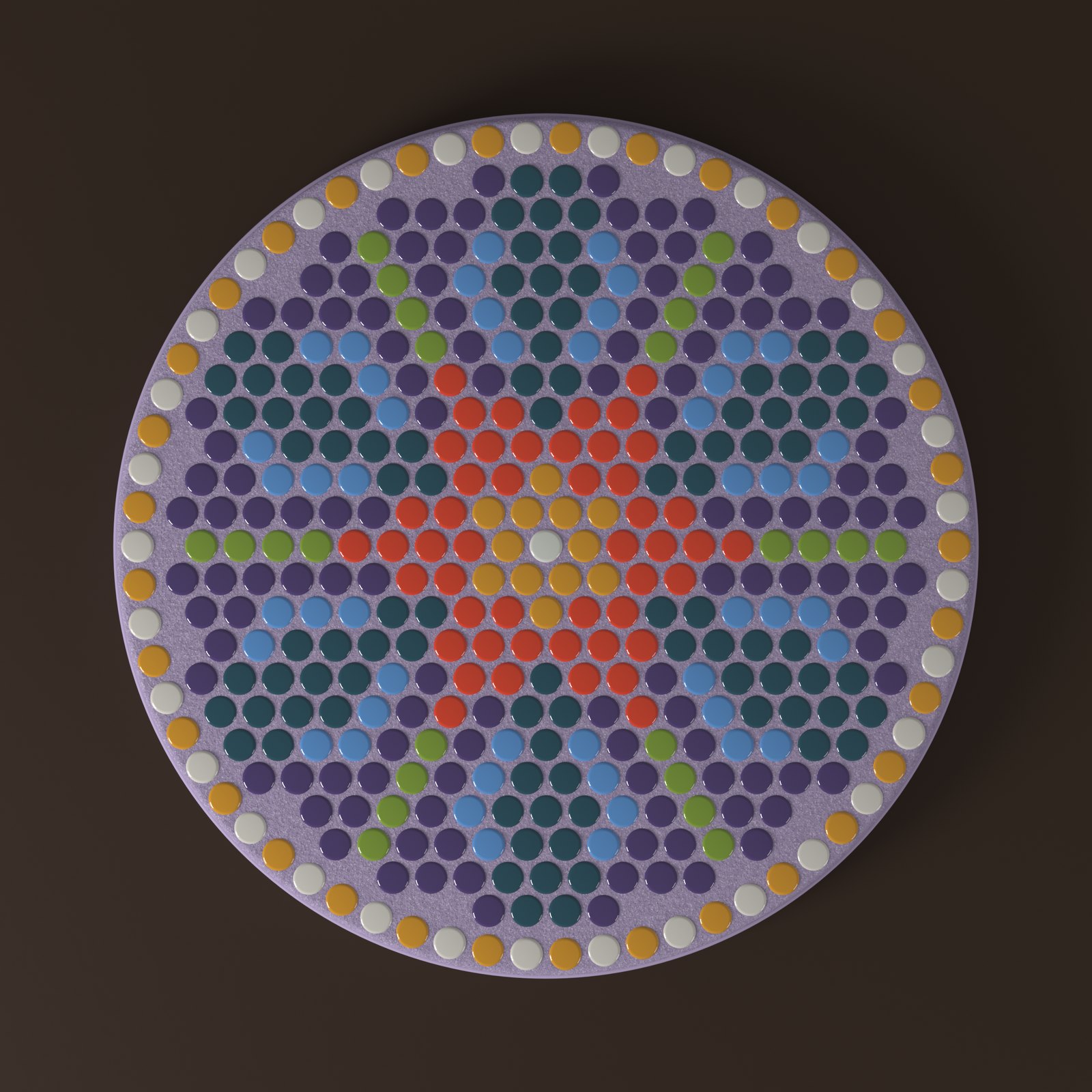 Flower Mandala 20 cm: AI render of mosaic layout
