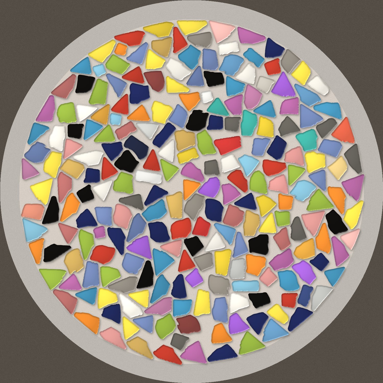 Jigsaw Stepping Stone: AI render of mosaic layout