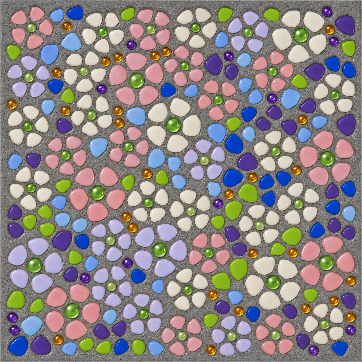 Sakura Petals – Flowers: AI rendered image of completed mosaic