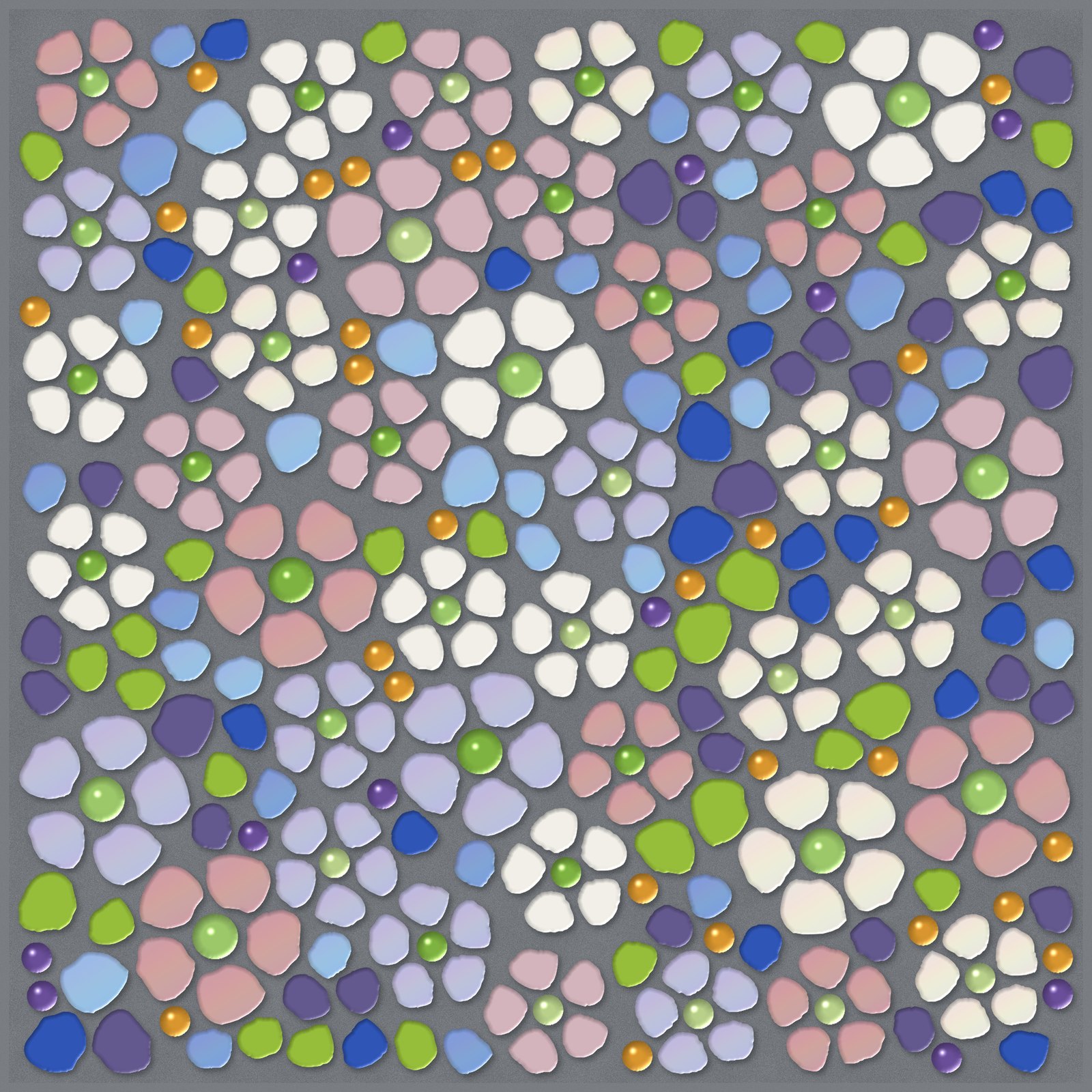 Sakura Petals – Flowers: AI render of mosaic layout