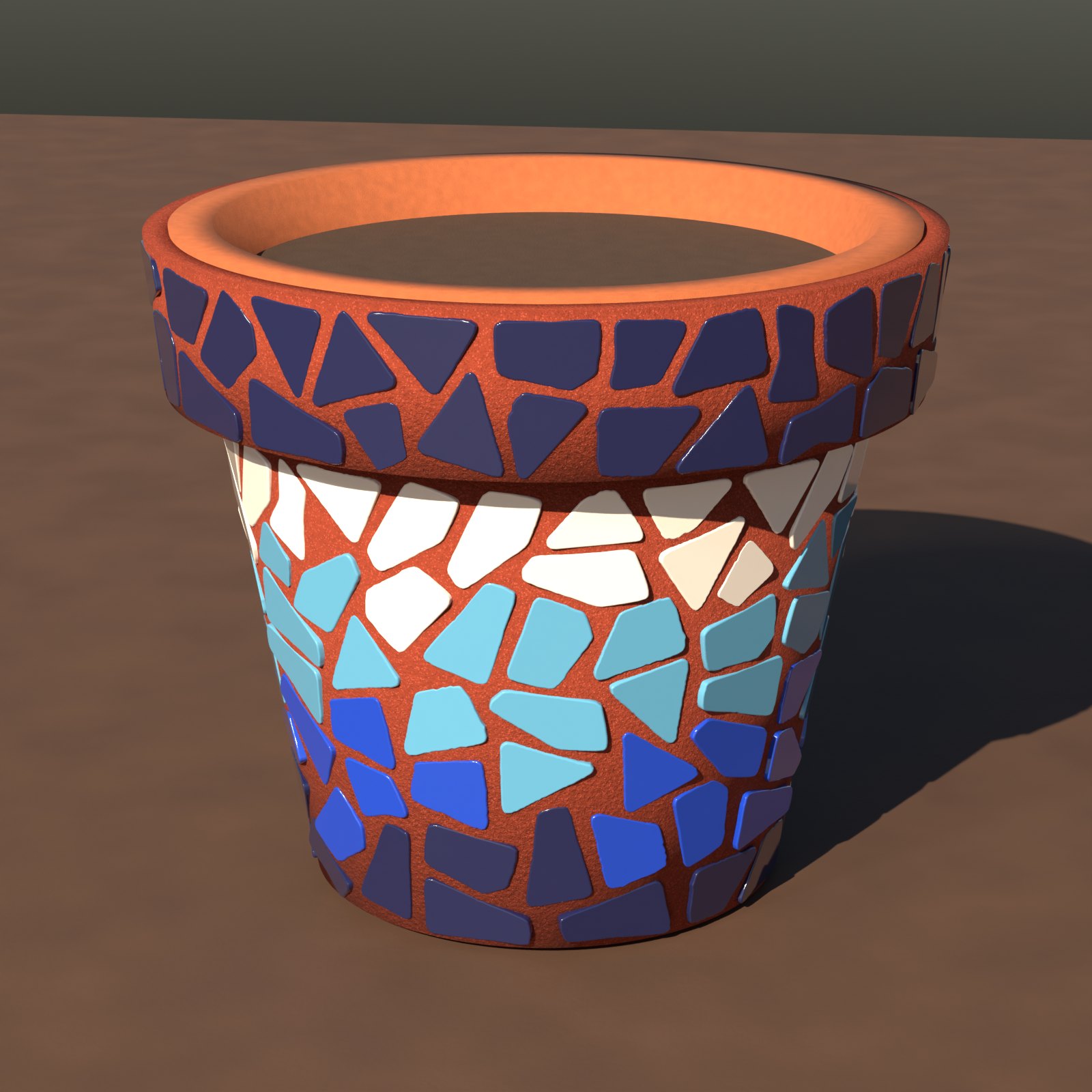 Snippets Plant Pot: AI render of mosaic layout